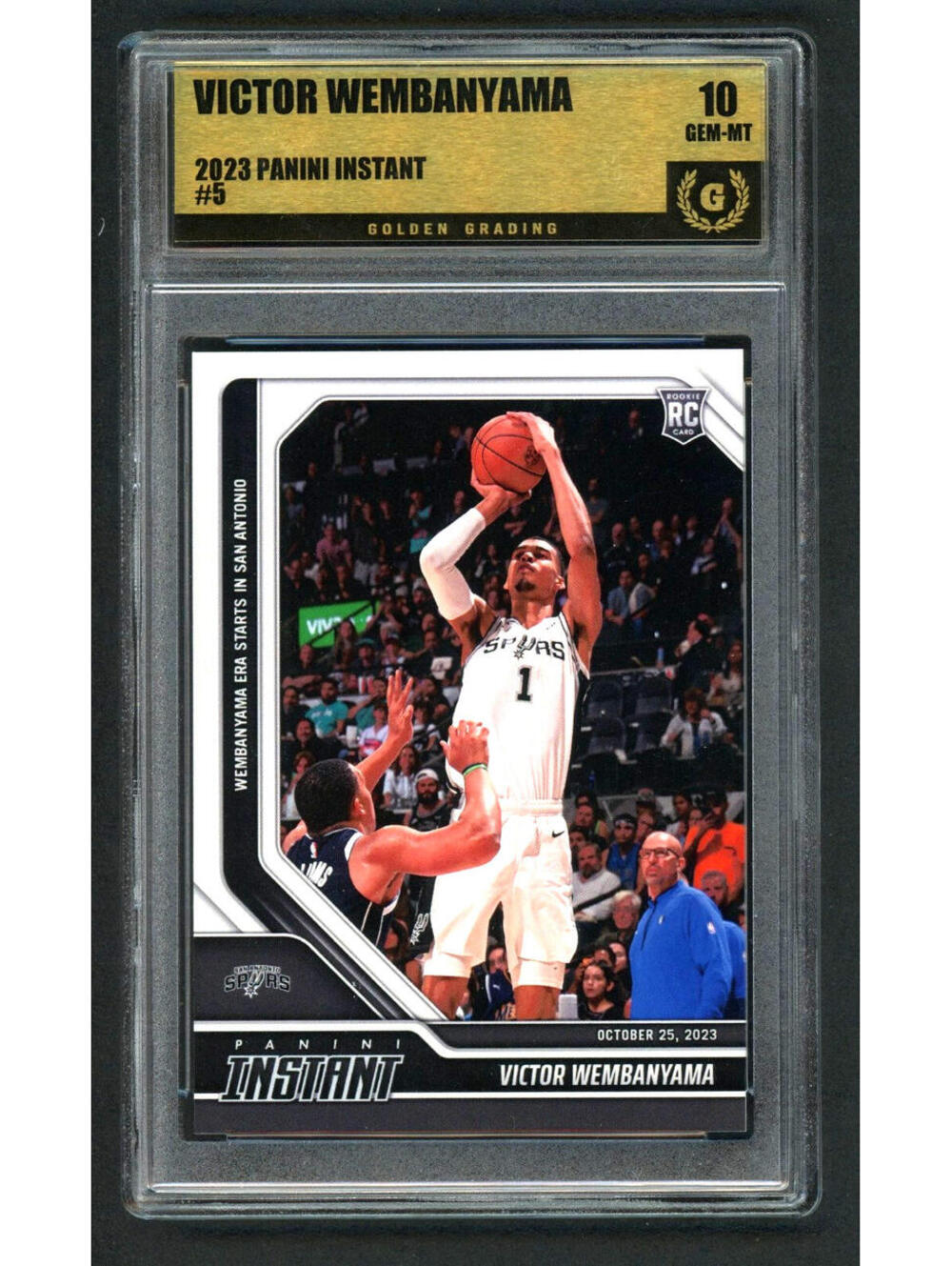 2023 Panini Instant #5 NBA Debut Victor Wembanyama Rookie (RC) Gem Mint 10